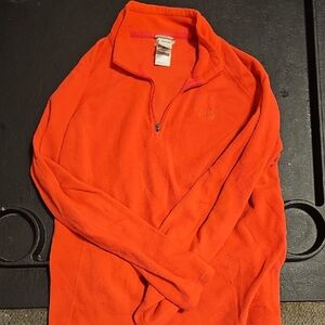 The North Face Men's Vibrant Orange Zip-Up Sweater